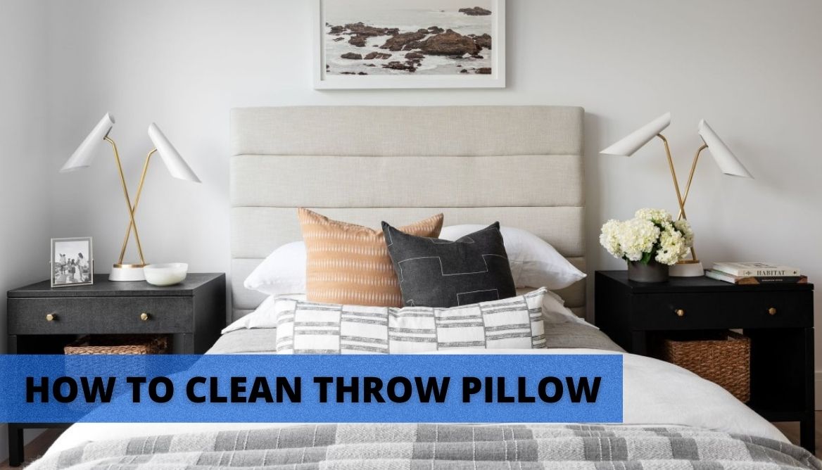 how to clean throw pillows