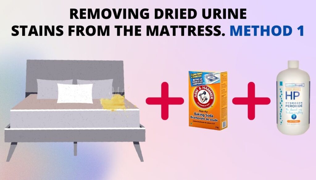 Hydrogen peroxide and baking soda to remove urine from a mattress
